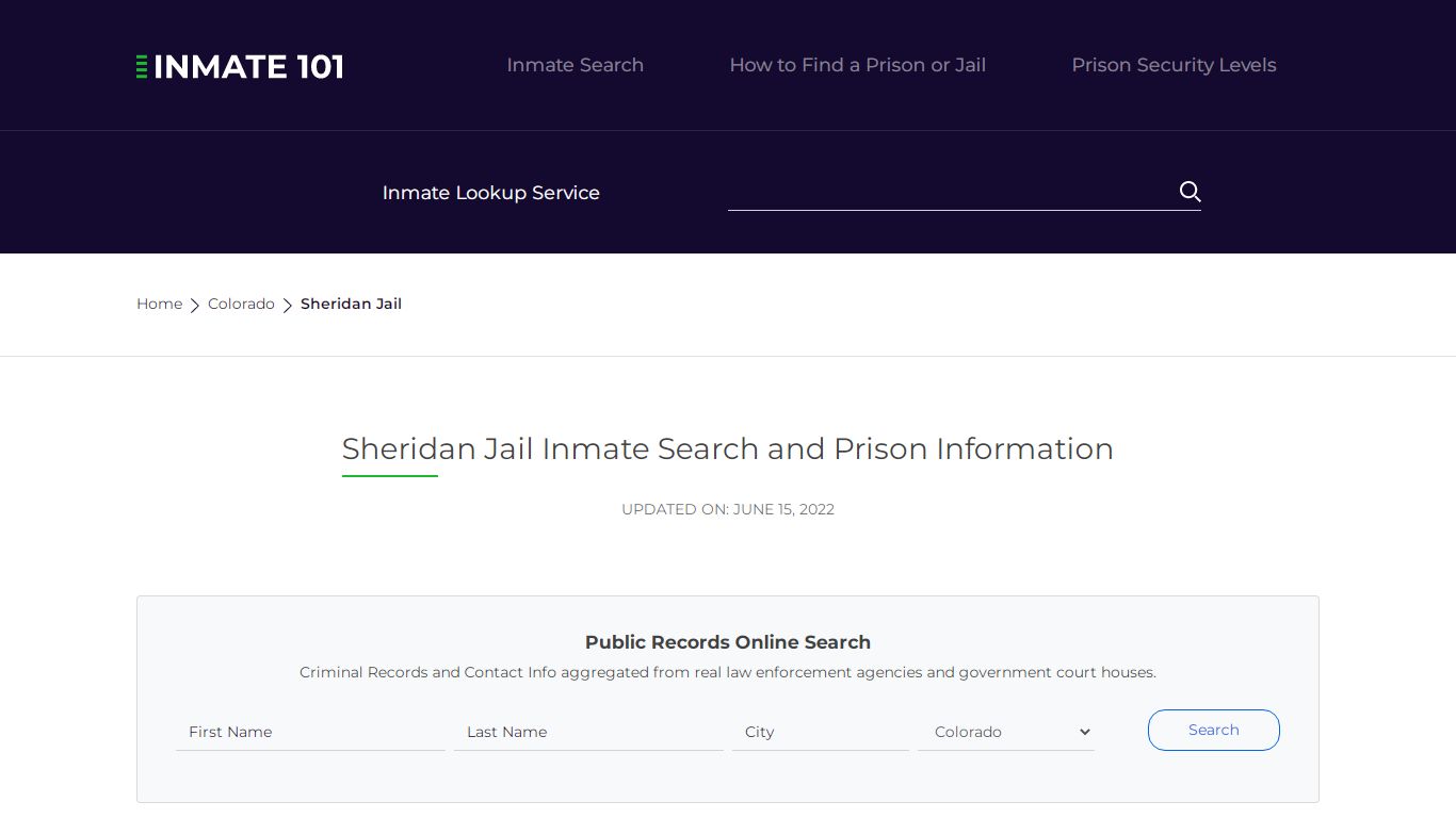 Sheridan Jail Inmate Search, Visitation, Phone no ...
